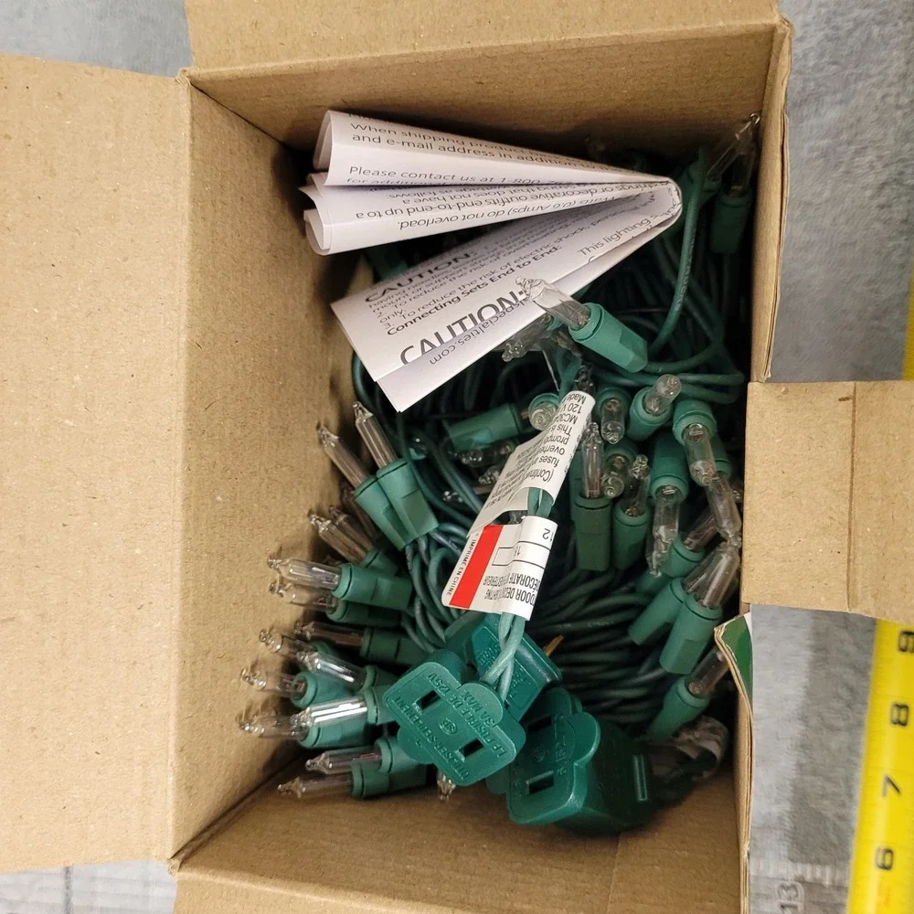 Philips 300 Mini Lights Clear Indoor Outdoor Green‎ Wire Christmas 62.2ft